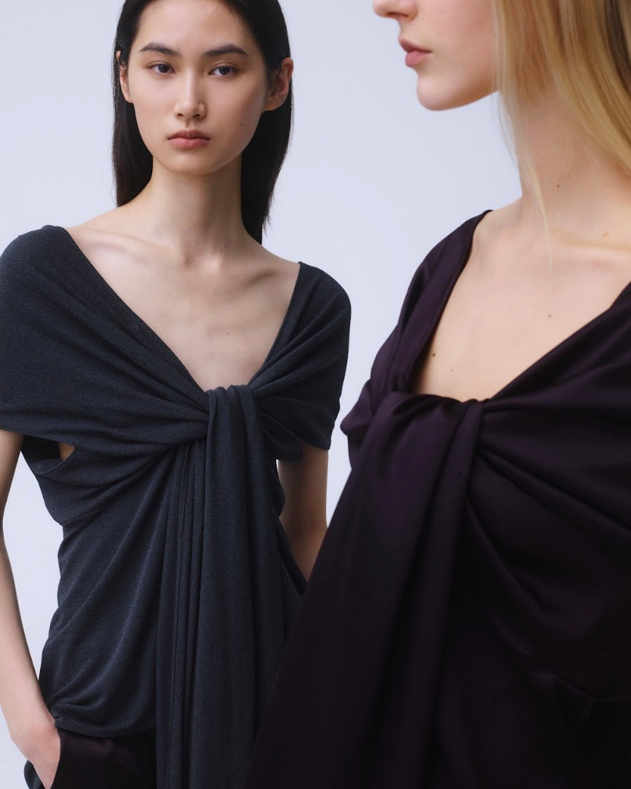 【COMING SOON】ONYX - DRAPED RAYON TOP
