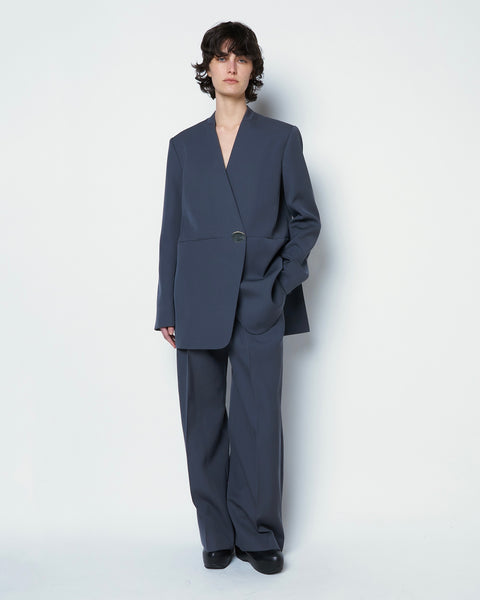 【PRE ORDER】HARU - COLLARLESS WOOL TAILORED BLAZER