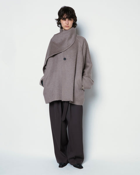 【PRE ORDER】ORISTANO - WOOL ALPACA SCARF DETAIL JACKET