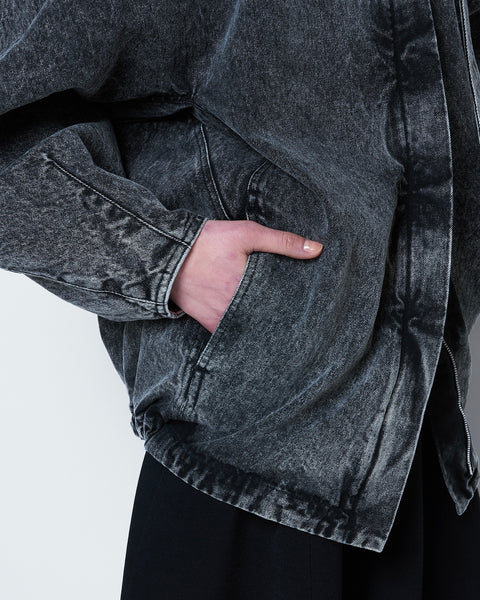 【PRE ORDER】IVANA - ZIP UP STONE WASH DENIM BLOUSON