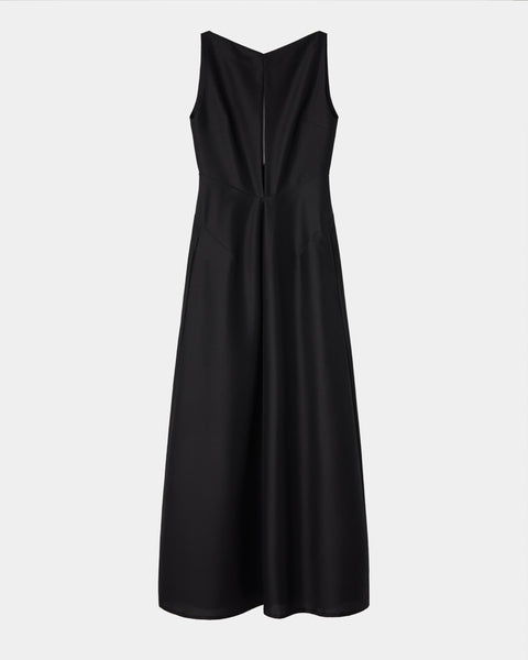 【PRE ORDER】PARMIS - FRONT SLIT WOOL SILK DRESS