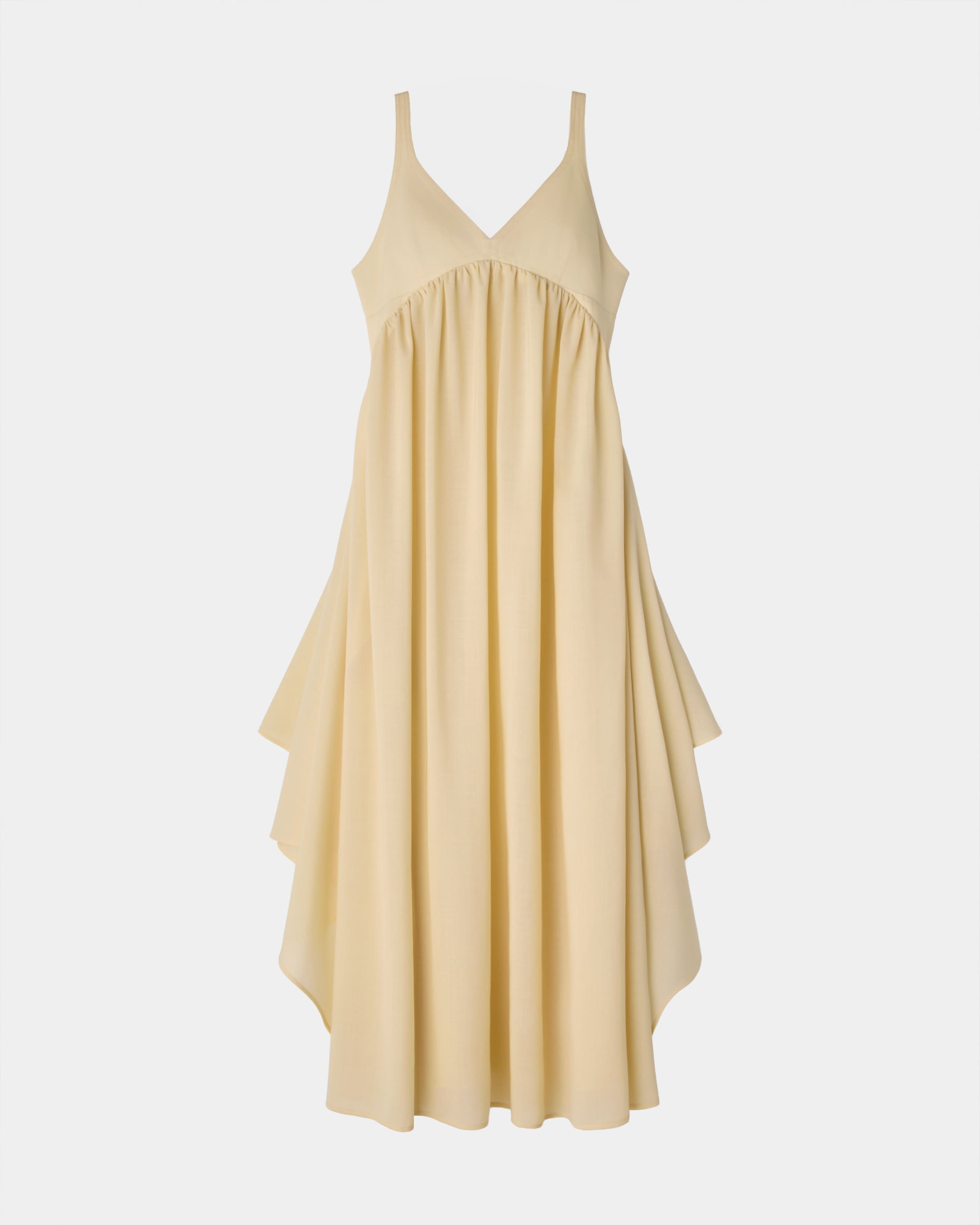 【PRE ORDER】PATRICIA - EMPIRE GATHER SUMMER WOOL DRESS