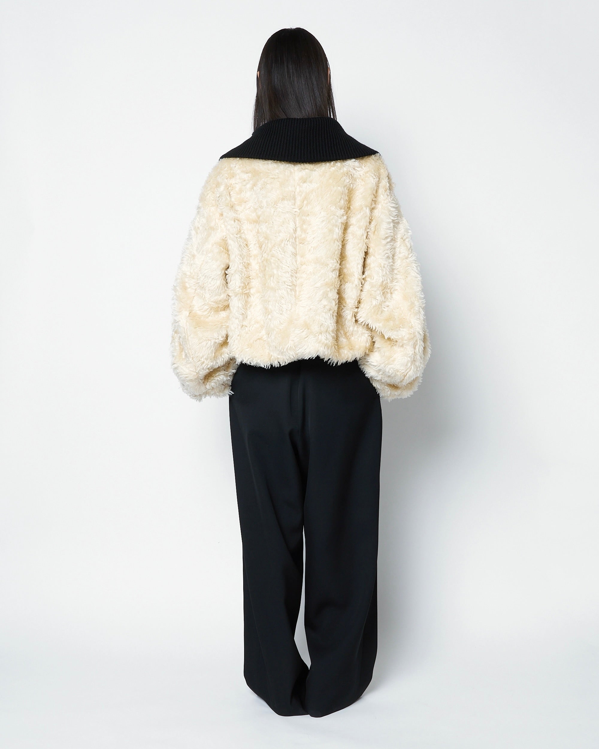 ODELIA - WOOL BOA COLLAR JACKET