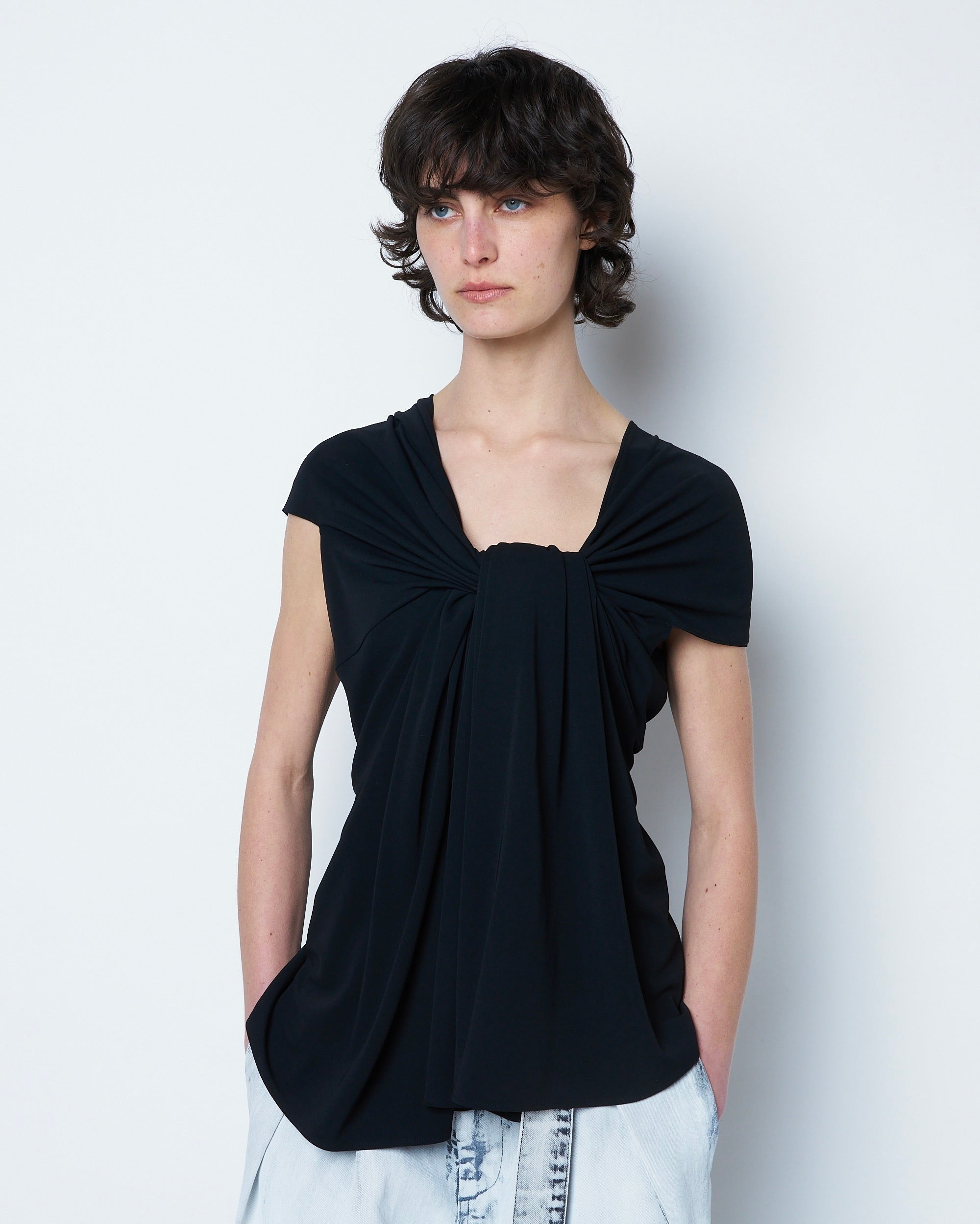 【COMING SOON】ONYX - DRAPED RAYON TOP