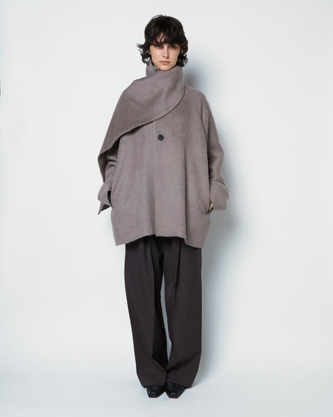 【PRE ORDER】ORISTANO - WOOL ALPACA SCARF DETAIL JACKET