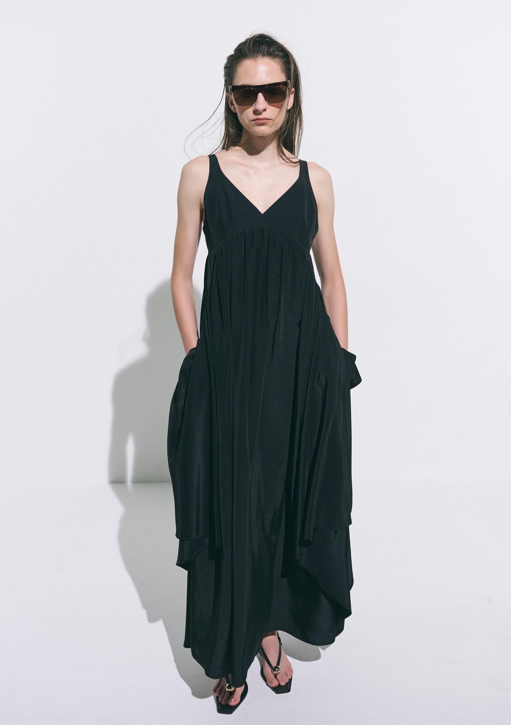 【PRE ORDER】PATRICIA - EMPIRE GATHER ACETATE DRESS