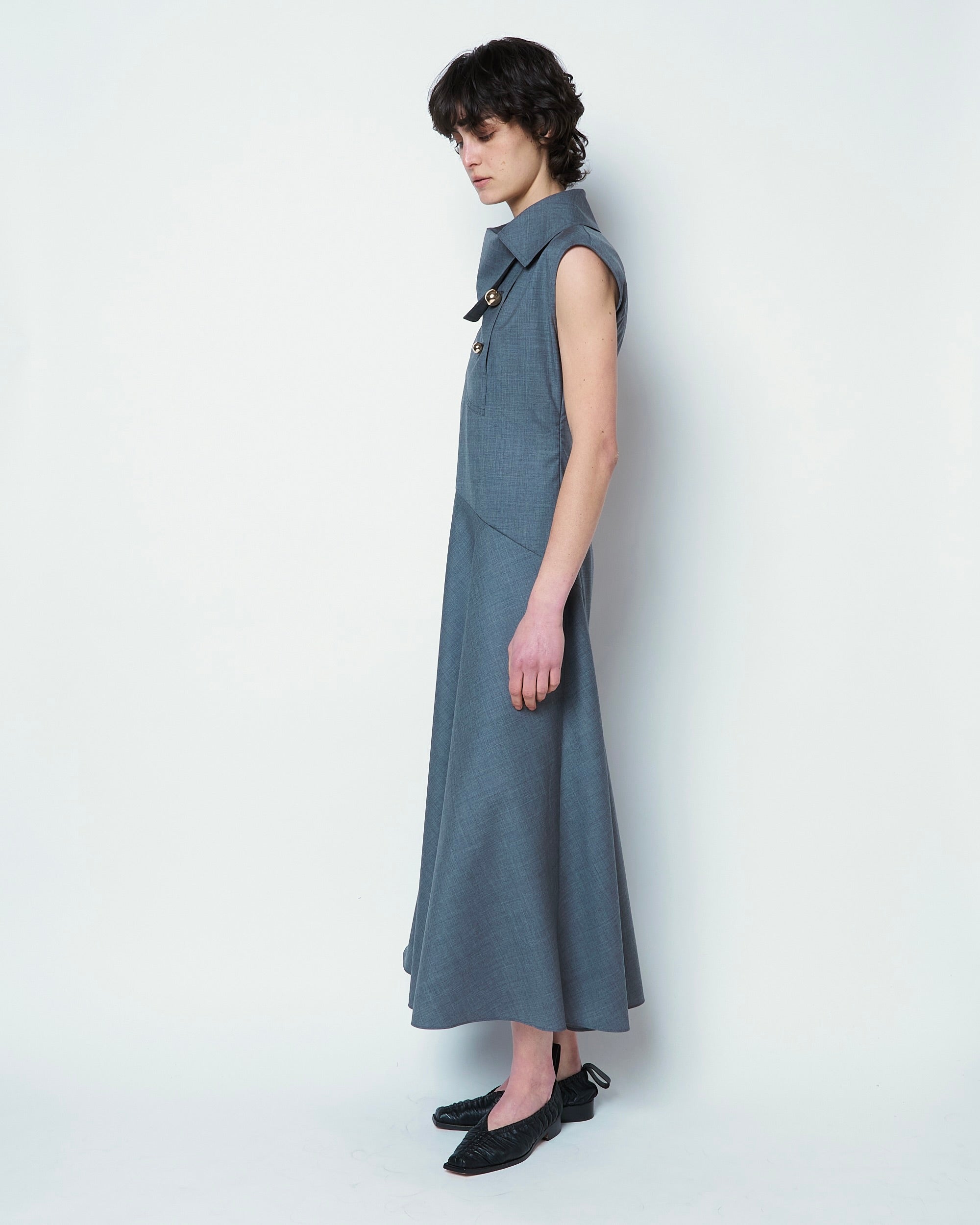 【COMING SOON】OTHILIA - WOOL DRESS WITH BUTTONS