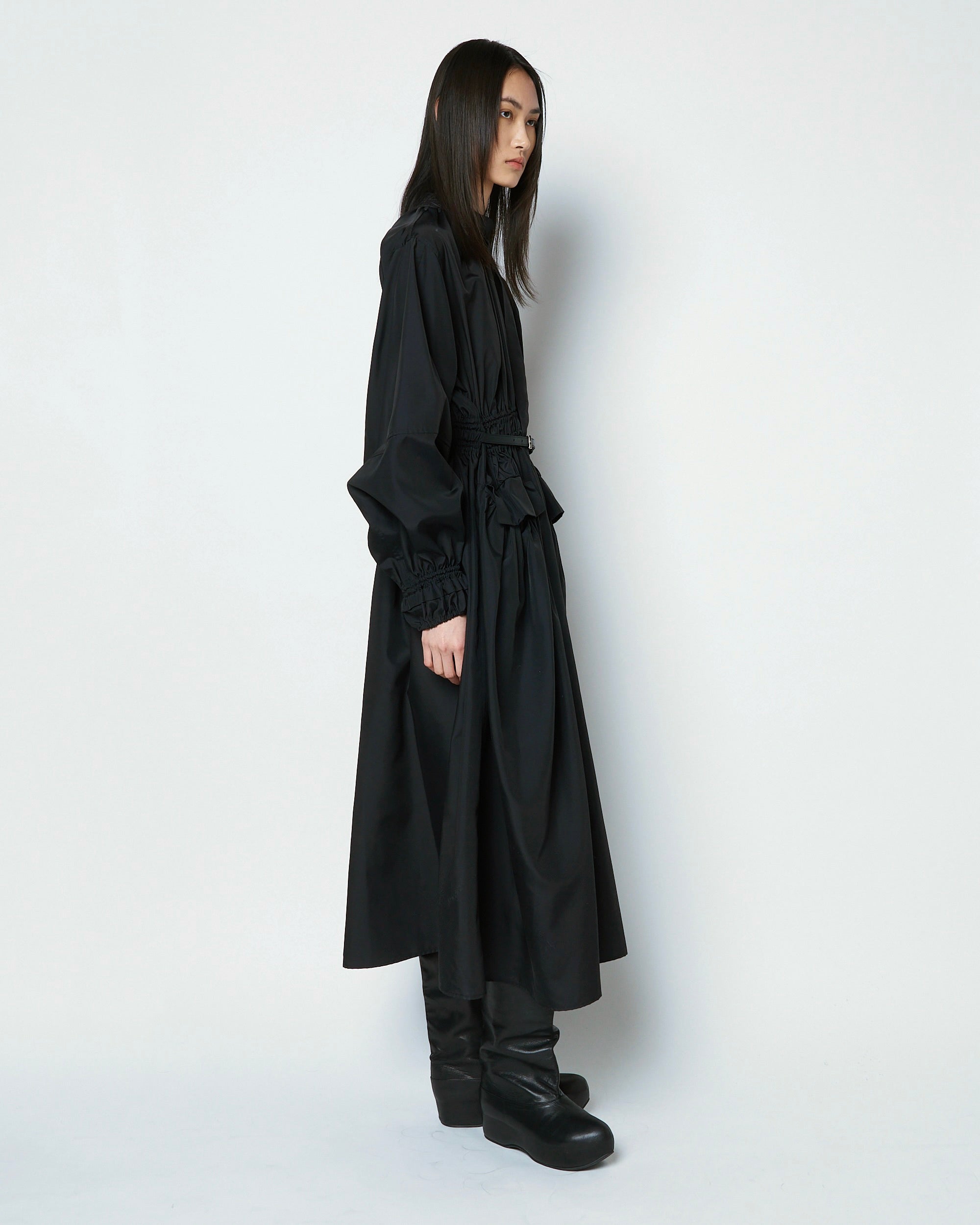 【COMING SOON】ORFEO - BELTED GATHERED SILK DRESS