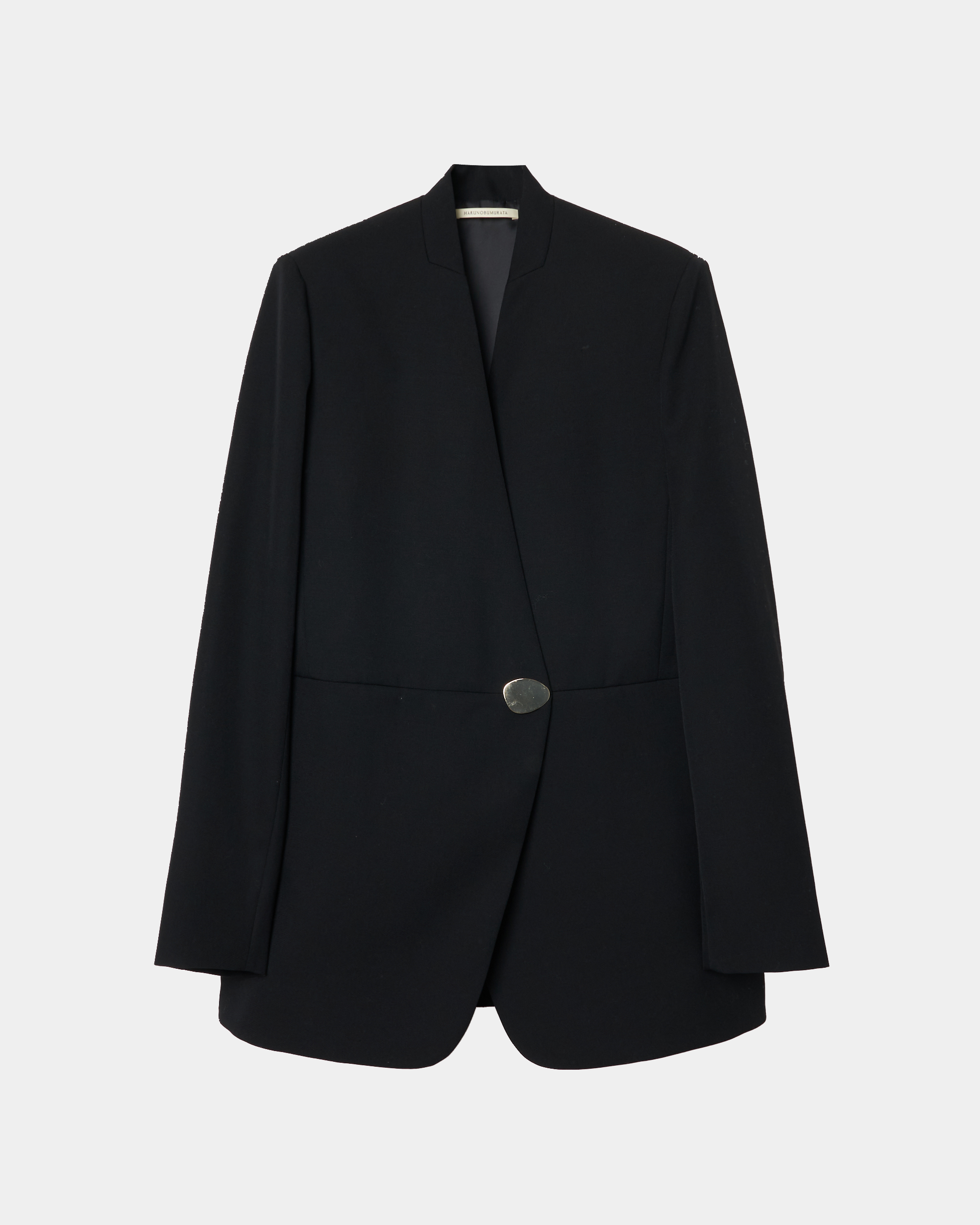 HARU -  COLLARLESS WOOL TAILORED BLAZER