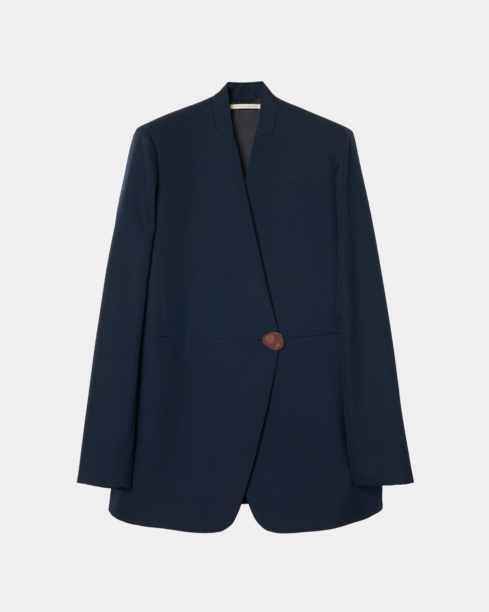 HARU -  COLLARLESS WOOL TAILORED BLAZER