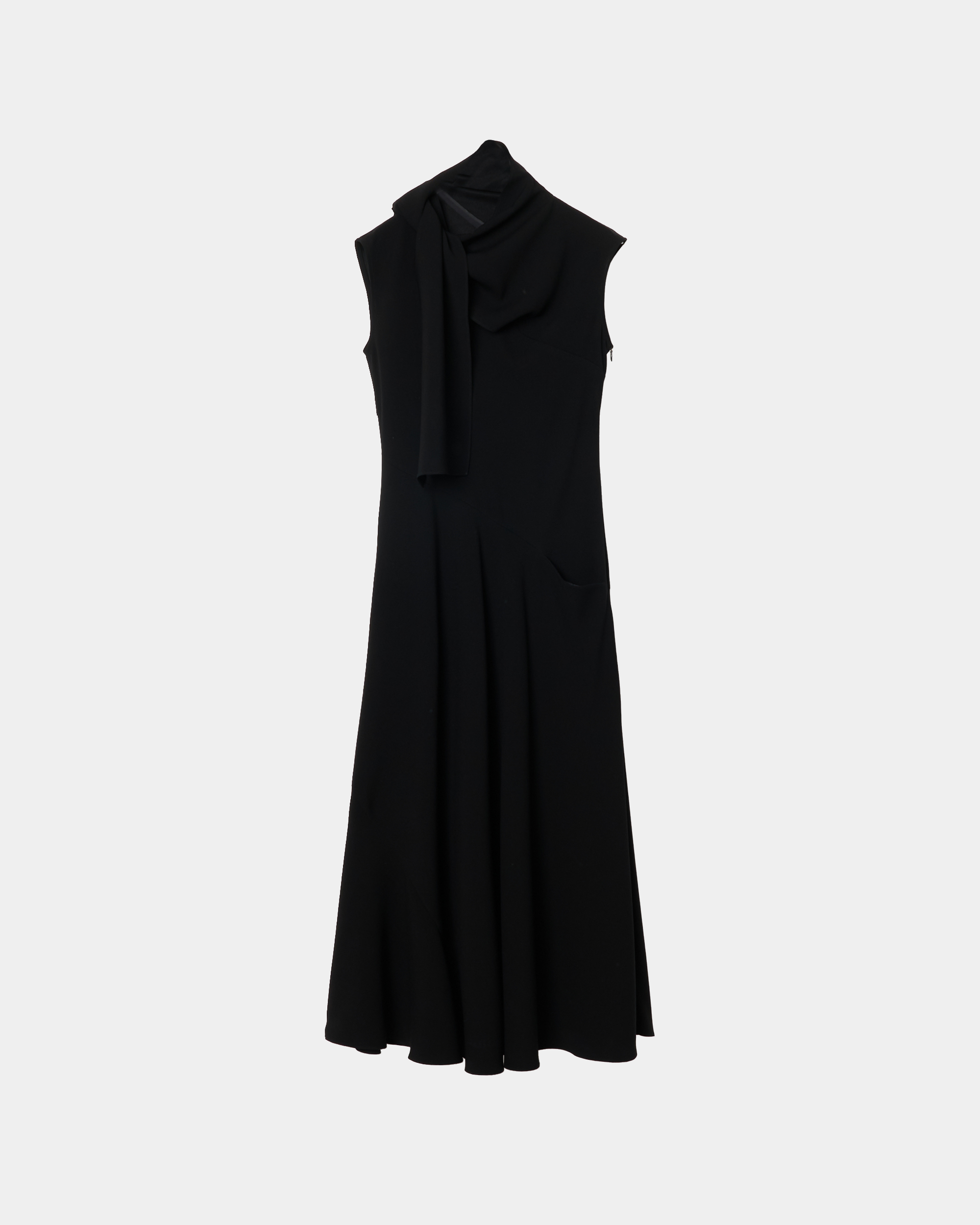 MALVINA - ACETATE SCARF NECK DRESS