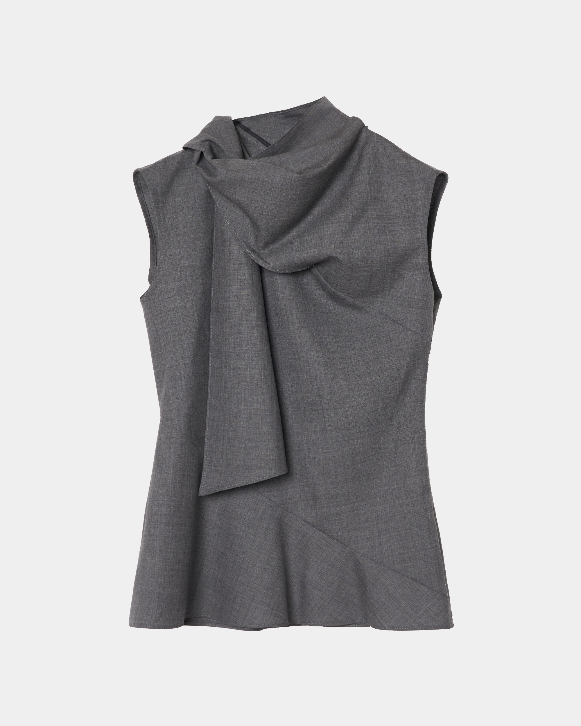 MARY - WOOL SCARF NECK TOP