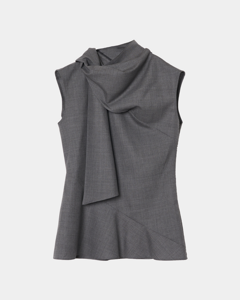MARY - WOOL SCARF NECK TOP