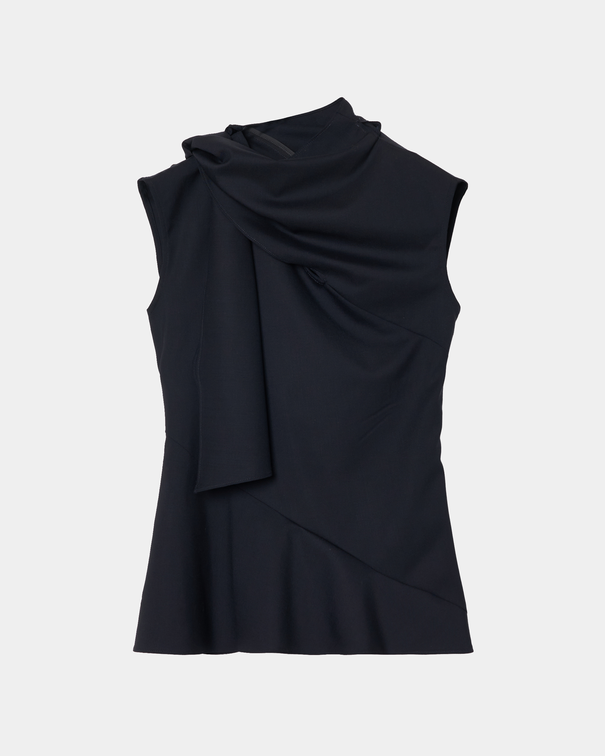 MARY - WOOL SCARF NECK TOP