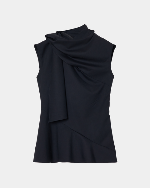 MARY - WOOL SCARF NECK TOP