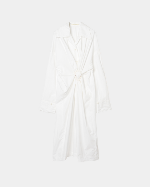 MERCY - COTTON GATHERED DRESS WITH BUCKLE
