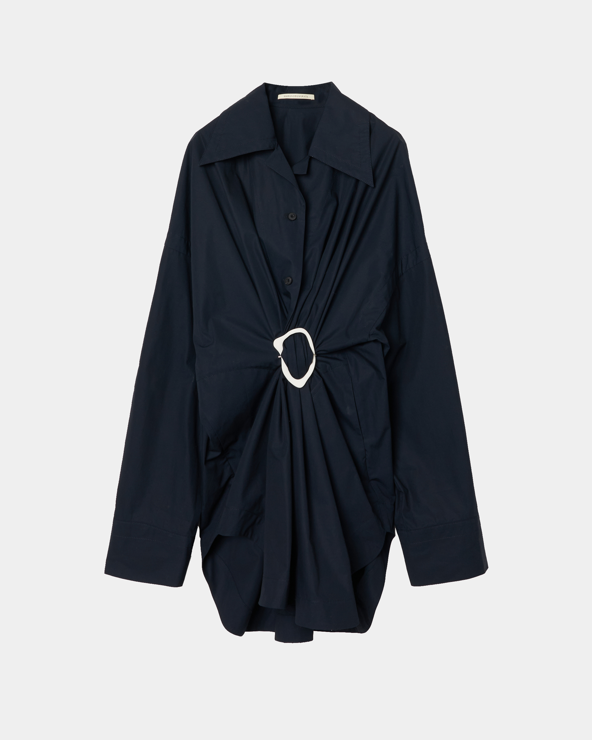 MARIALUISA - COTTON GATHERED SHIRT WITH BUCKLE