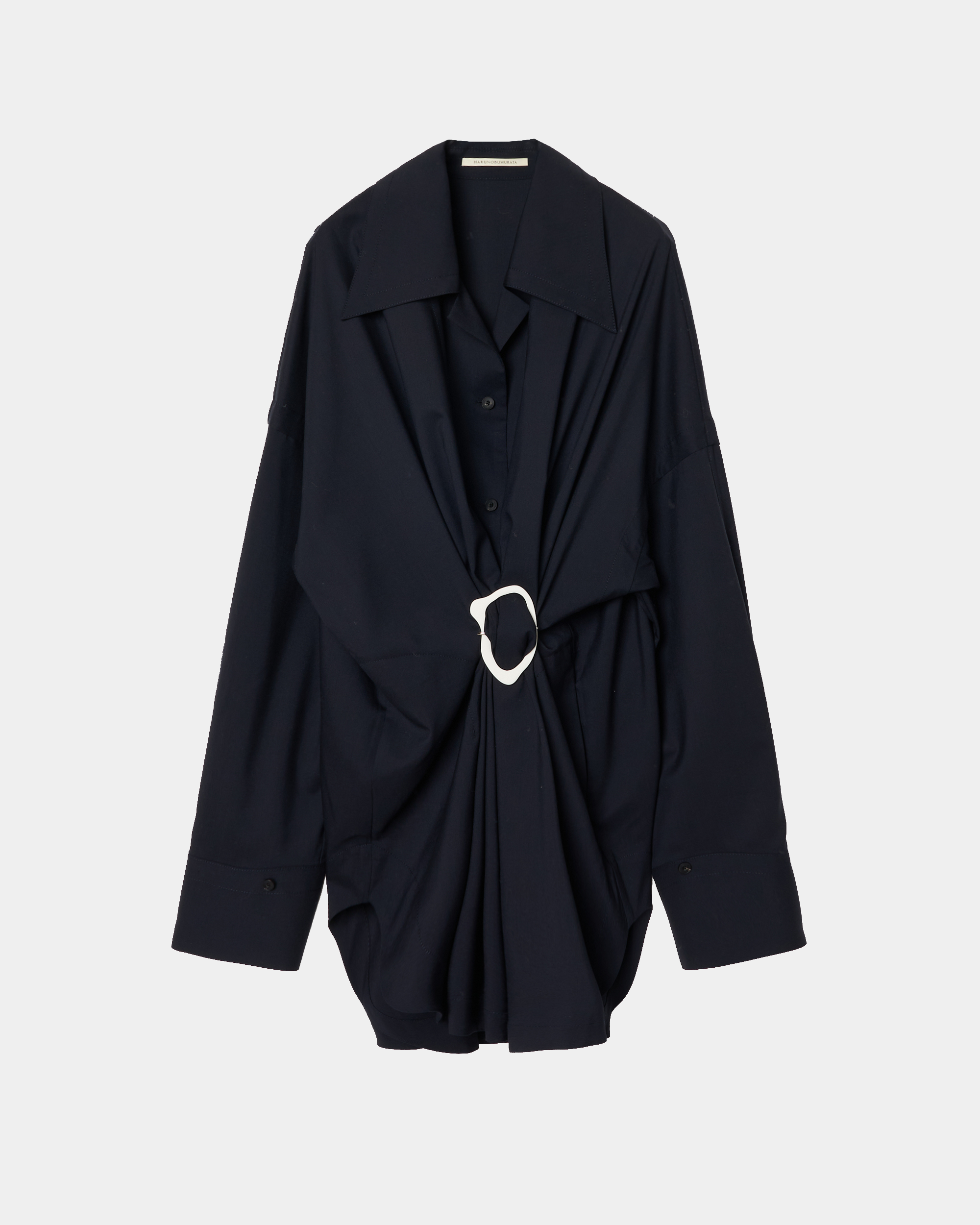 MARIALUISA - WOOL GATHERED SHIRT WITH BUCKLE