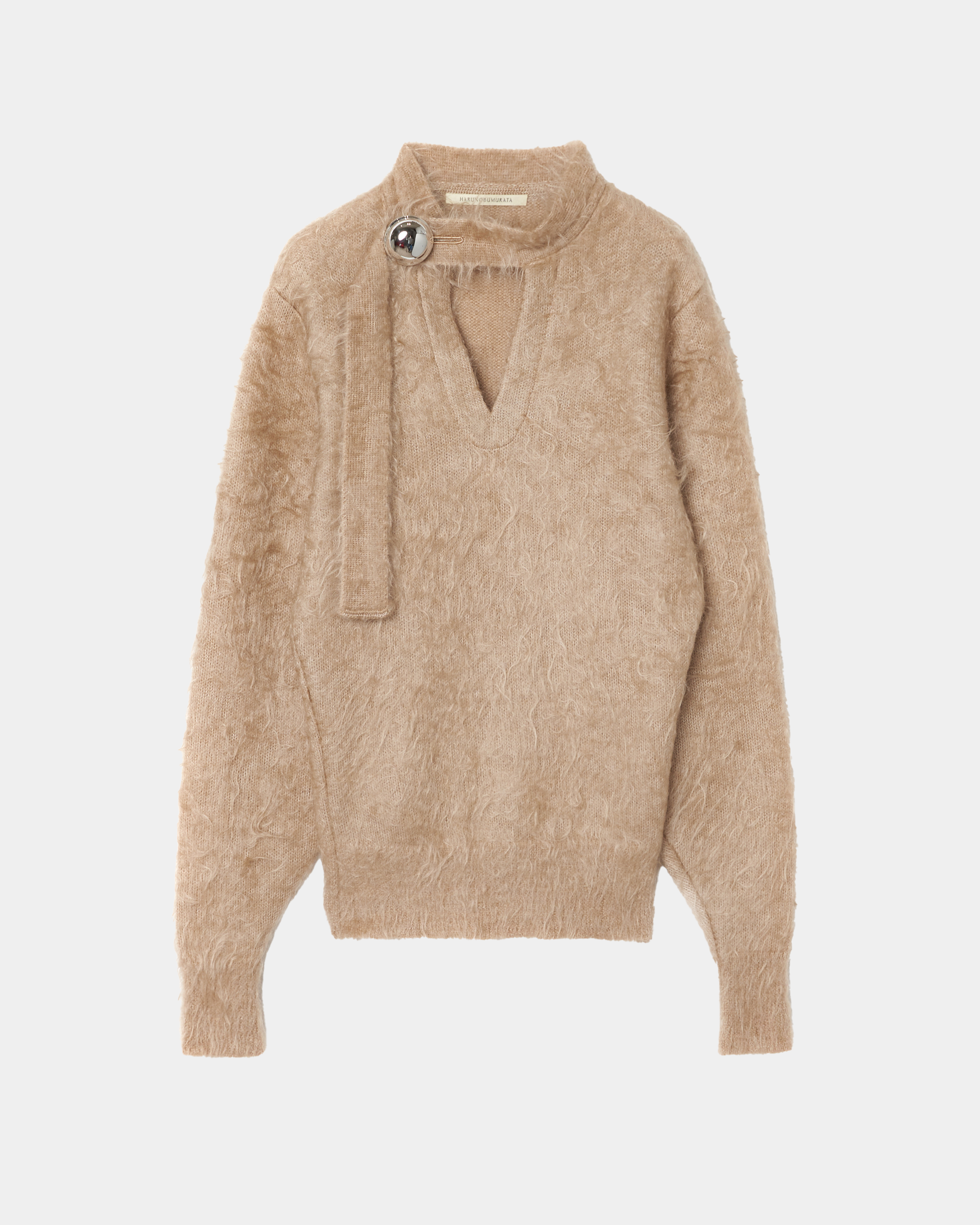 IRENA - MOHAIR KNIT BUTTON TOP