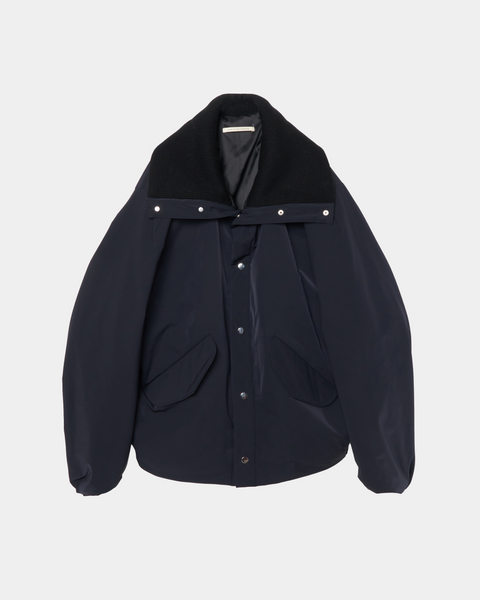 MARGOT - RIB COLLAR SNAP JACKET