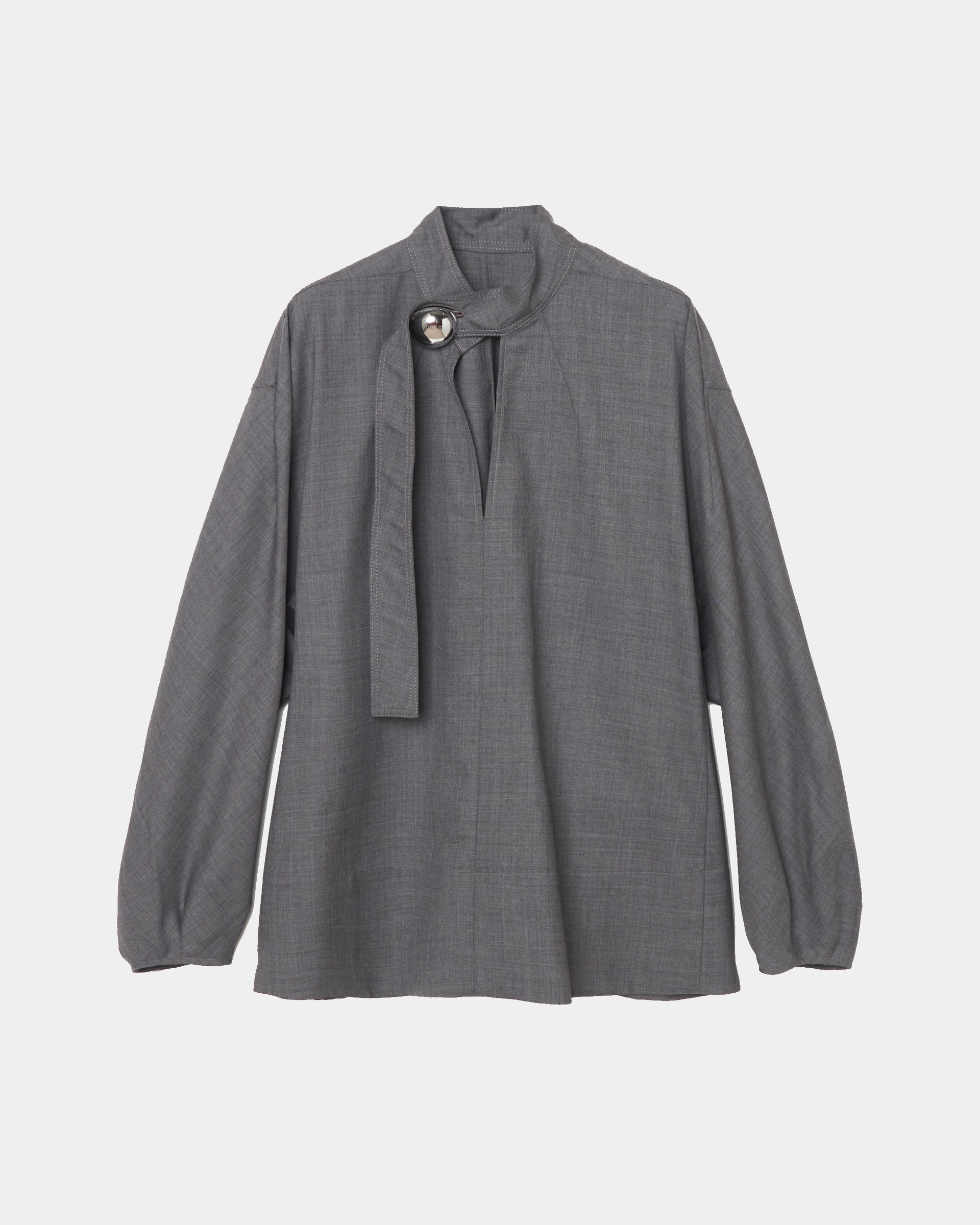 HARUNOBUMURATA ハルノブムラタ　HEPBURN HEPBURN - WOOL BLOUSE WITH BUTTON（SOLD OUT） – HARUNOBUMURATA