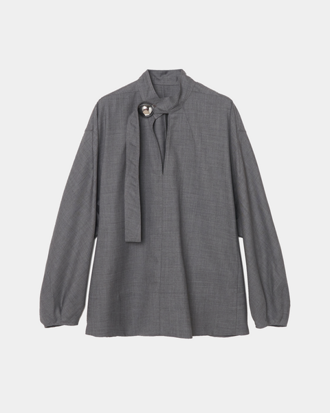 HEPBURN - WOOL BLOUSE WITH BUTTON
