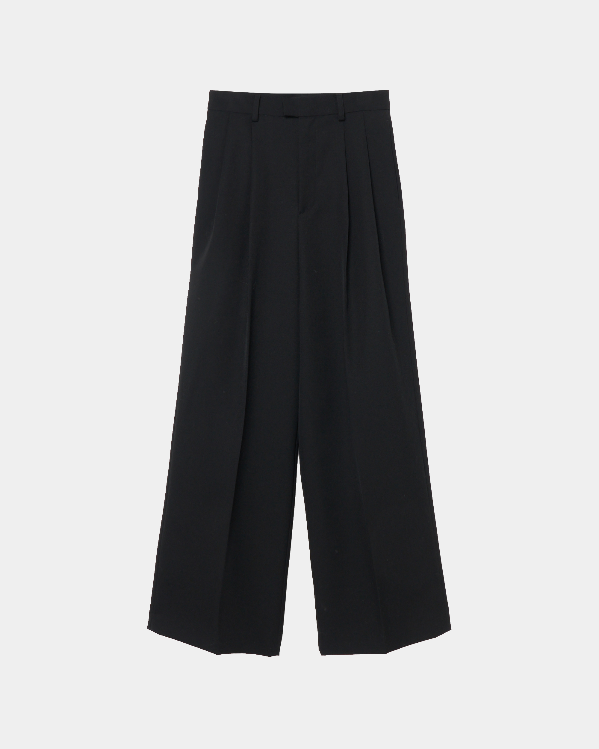 ISPARTA - WIDE SILHOUETTE WOOL TUCKED TROUSERS
