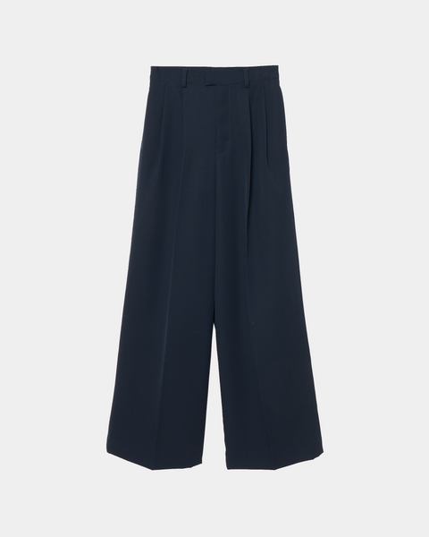 ISPARTA - WIDE SILHOUETTE WOOL TUCKED TROUSERS