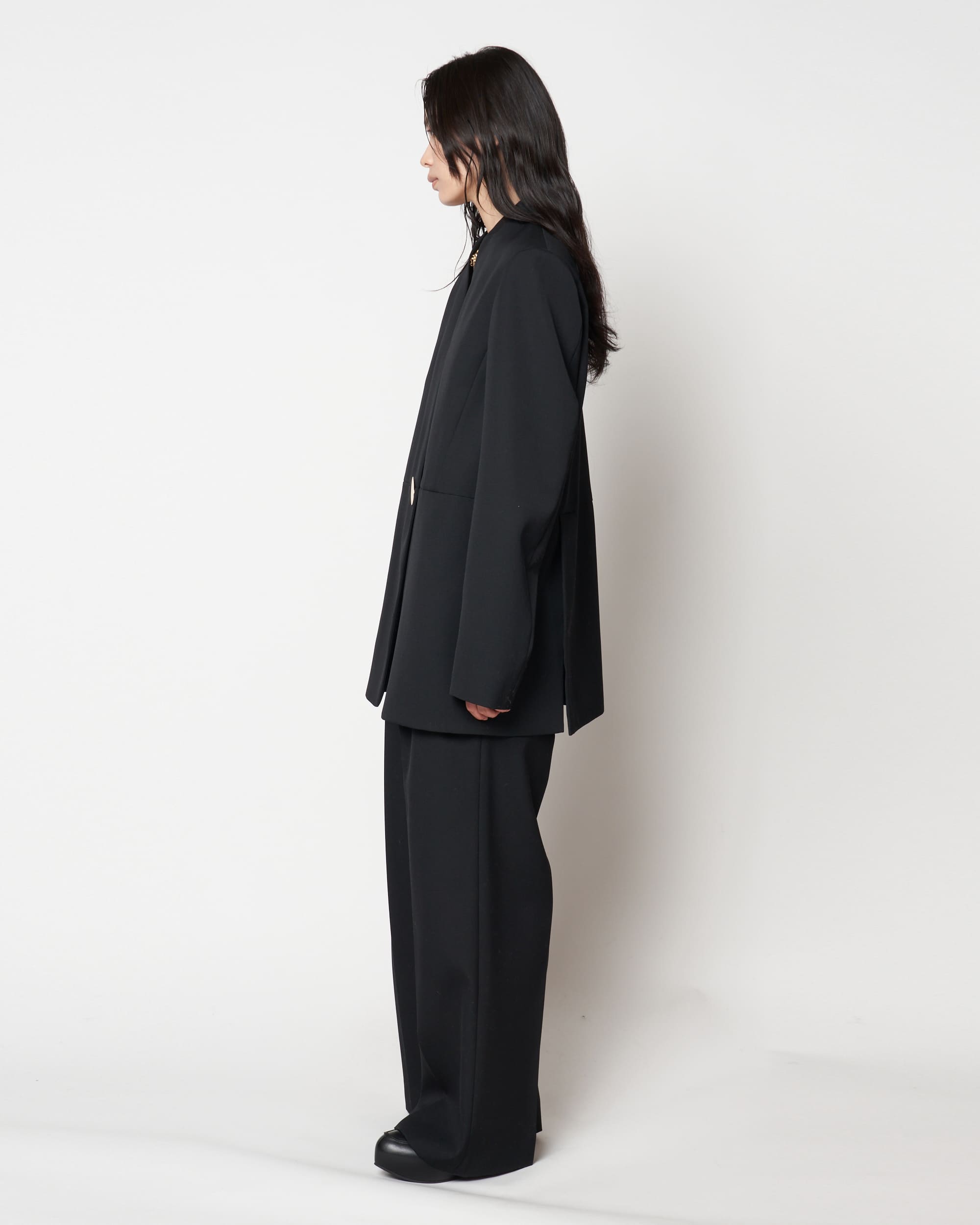 ISPARTA - WIDE SILHOUETTE WOOL TUCKED TROUSERS