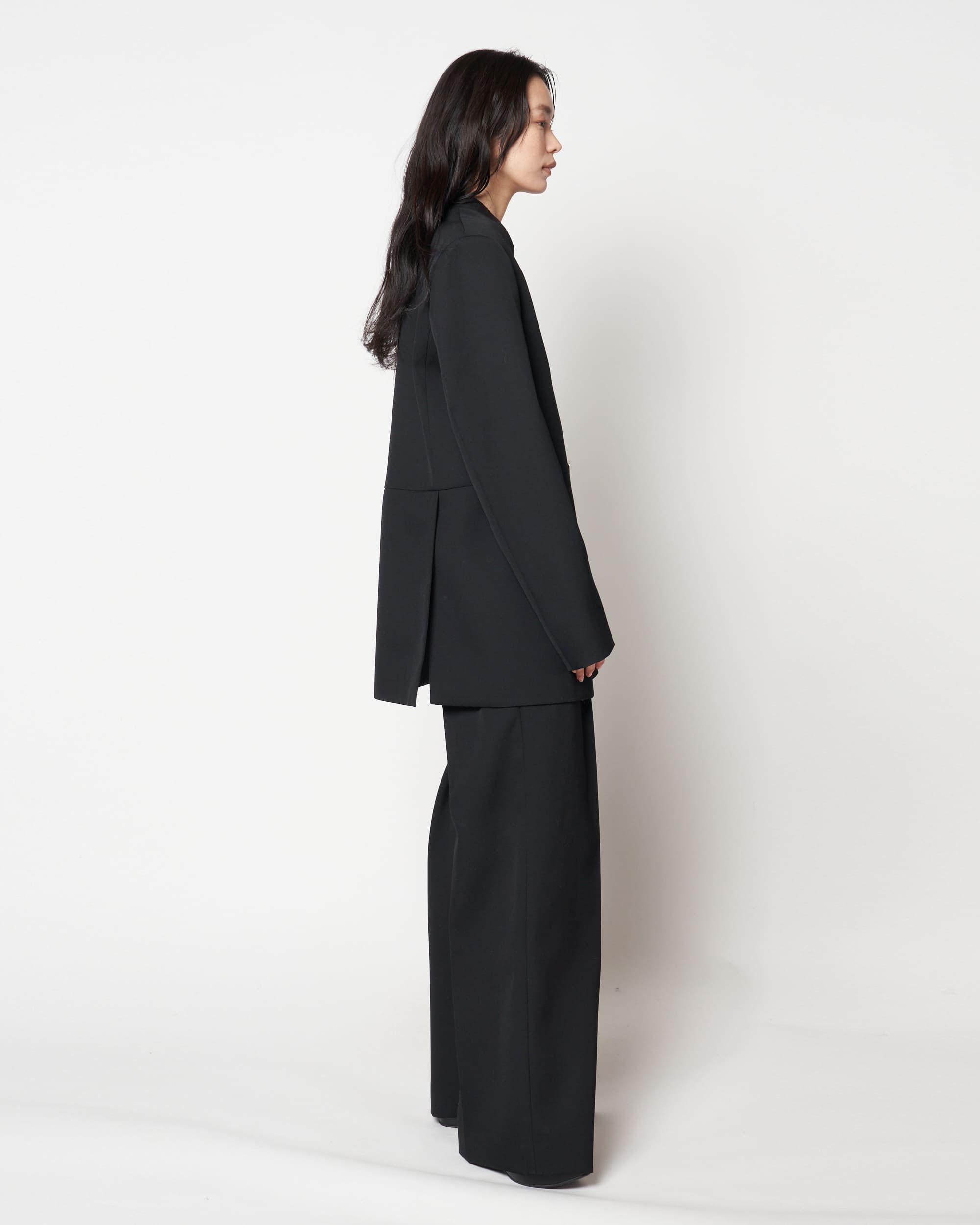ISPARTA - WIDE SILHOUETTE WOOL TUCKED TROUSERS