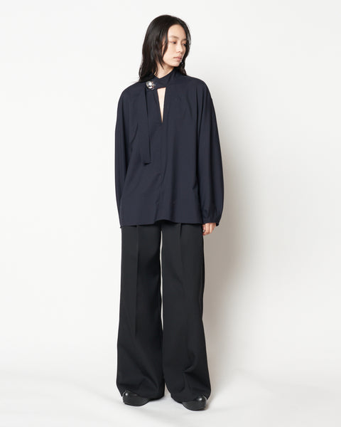 HEPBURN - WOOL BLOUSE WITH BUTTON