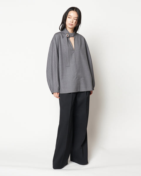 HEPBURN - WOOL BLOUSE WITH BUTTON