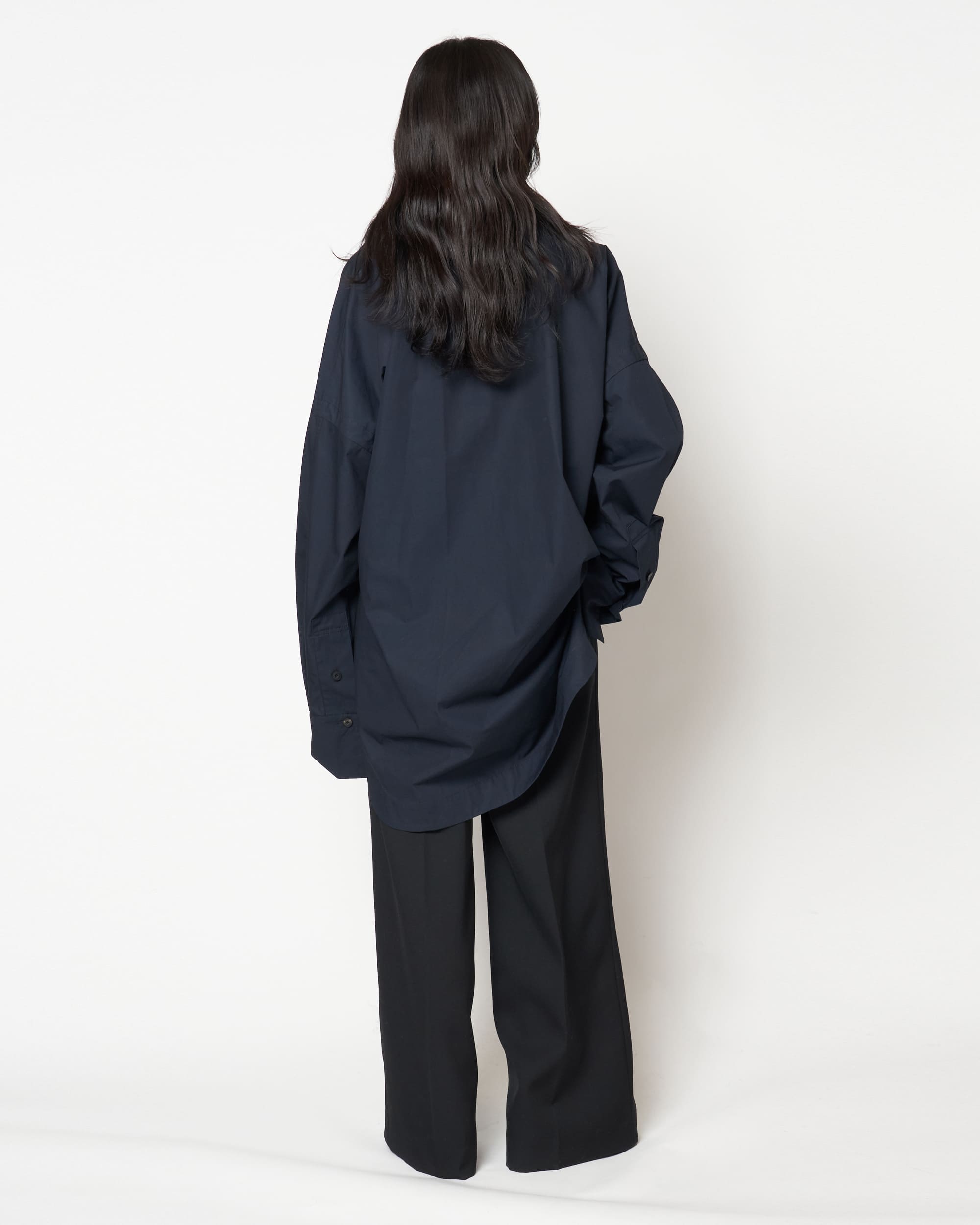 MARIALUISA - COTTON GATHERED SHIRT WITH BUCKLE