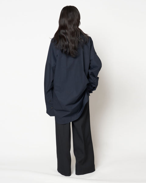 MARIALUISA - COTTON GATHERED SHIRT WITH BUCKLE