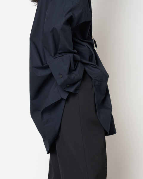 MARIALUISA - COTTON GATHERED SHIRT WITH BUCKLE