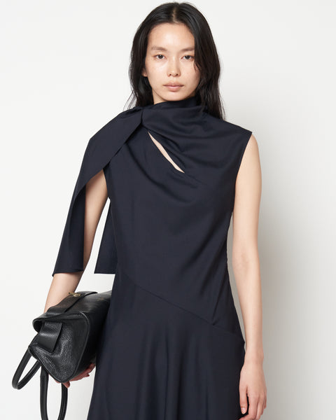 MALVINA - WOOL SCARF NECK DRESS