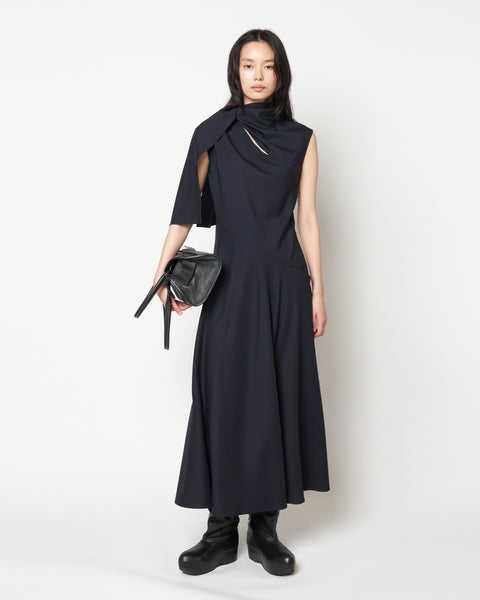 MALVINA - WOOL SCARF NECK DRESS