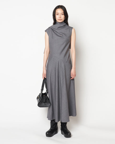 MALVINA - WOOL SCARF NECK DRESS(SOLD OUT)