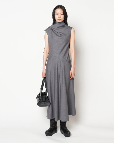 MALVINA - WOOL SCARF NECK DRESS
