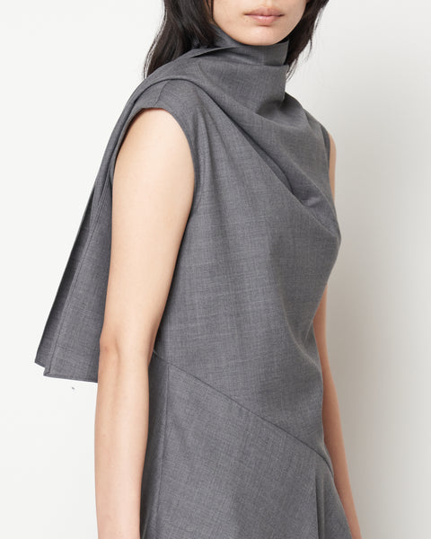 MALVINA - WOOL SCARF NECK DRESS