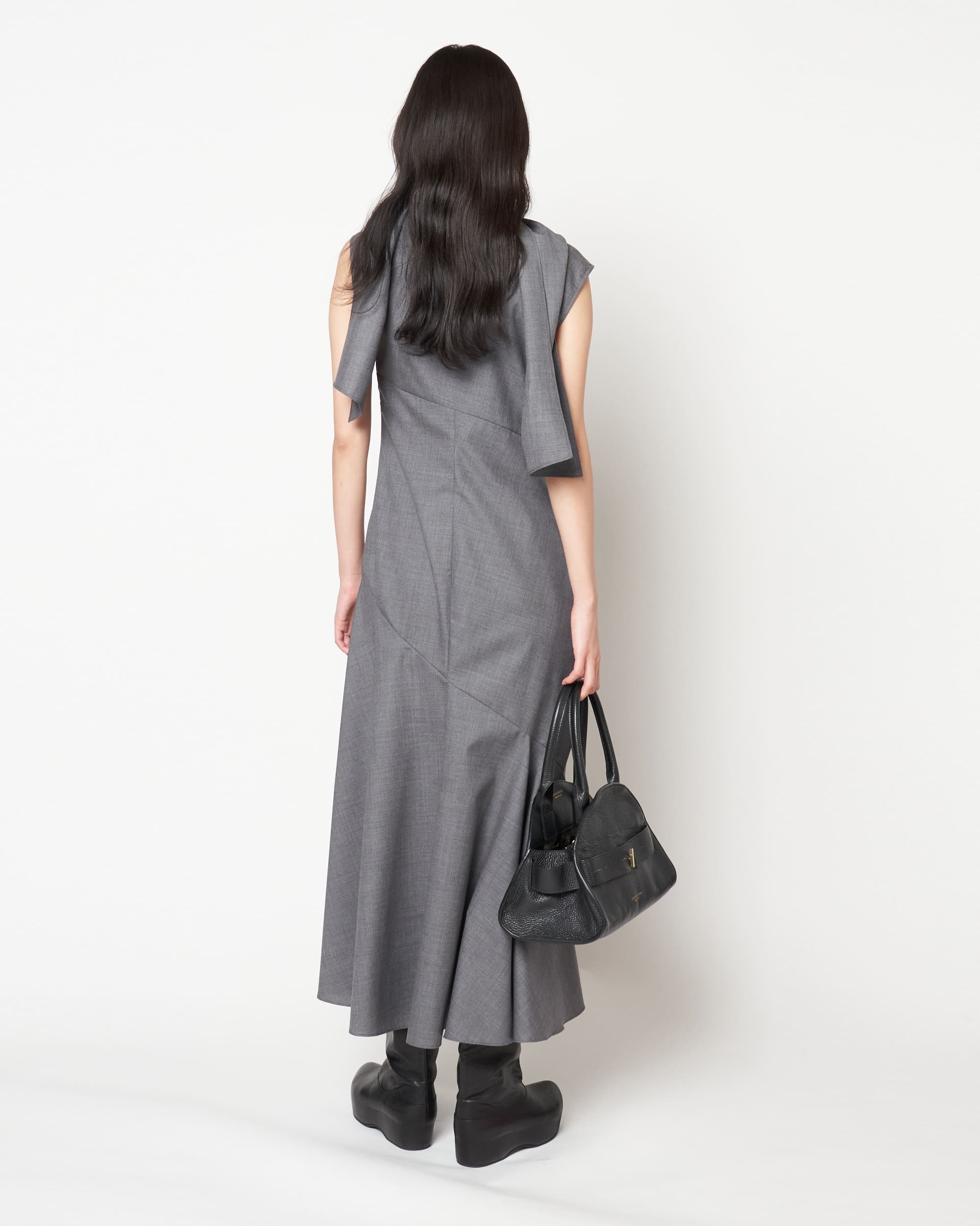 MALVINA - WOOL SCARF NECK DRESS(SOLD OUT)