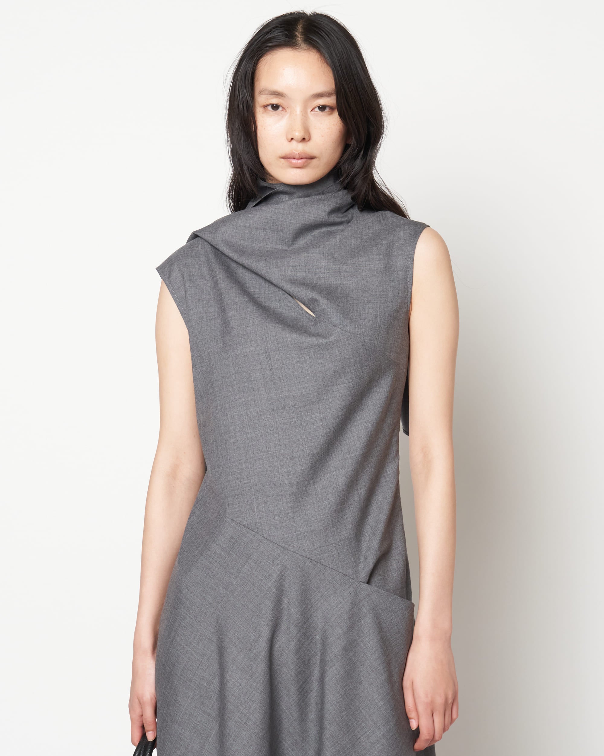 MALVINA - WOOL SCARF NECK DRESS(SOLD OUT)