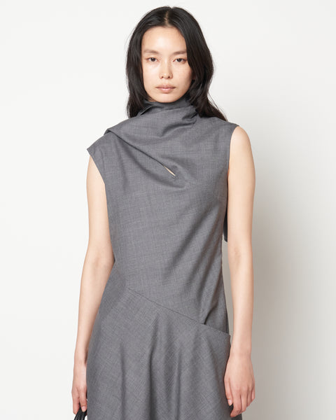 MALVINA - WOOL SCARF NECK DRESS