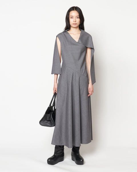 MALVINA - WOOL SCARF NECK DRESS(SOLD OUT)