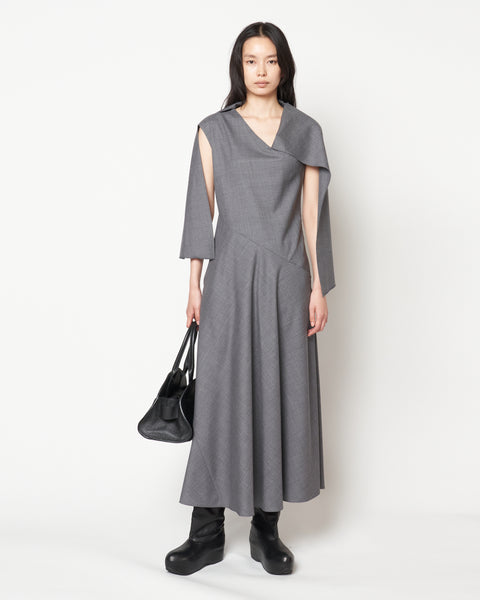 MALVINA - WOOL SCARF NECK DRESS