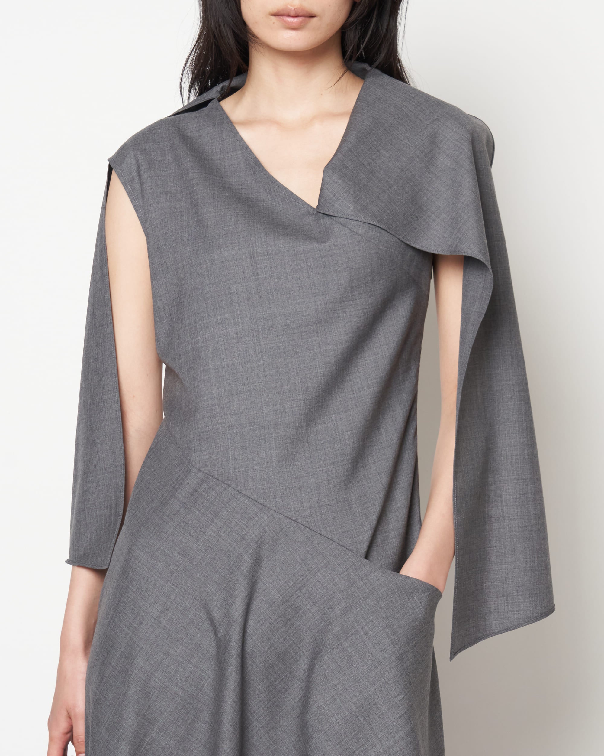 MALVINA - WOOL SCARF NECK DRESS(SOLD OUT)
