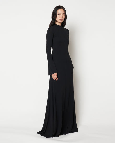 MARIANA - HIGH TWISTED JERSEY LONG SLEEVE DRESS