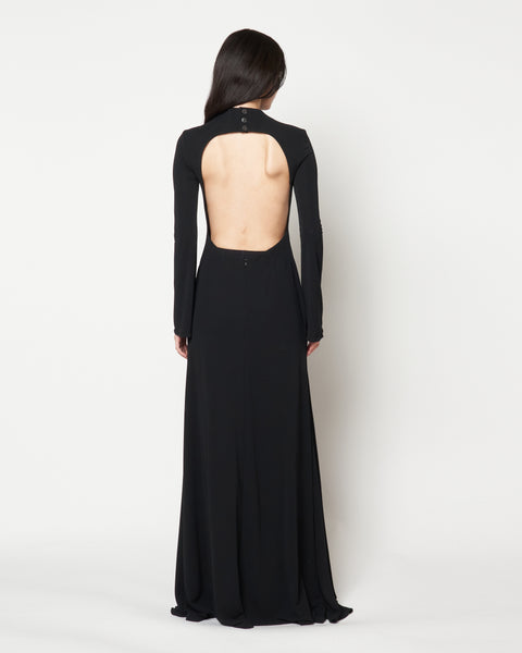 MARIANA - HIGH TWISTED JERSEY LONG SLEEVE DRESS