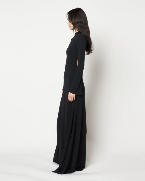 MARIANA - HIGH TWISTED JERSEY LONG SLEEVE DRESS