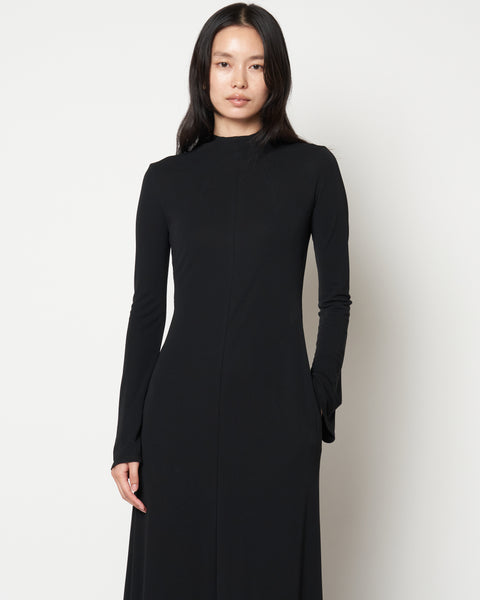 MARIANA - HIGH TWISTED JERSEY LONG SLEEVE DRESS